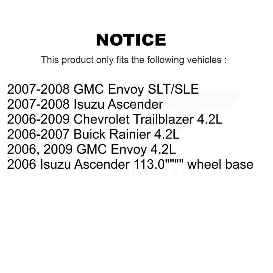 Front Coated Disc Brake Rotors Pair For Chevrolet Trailblazer GMC Envoy Buick Rainier Isuzu Ascender KG-100039