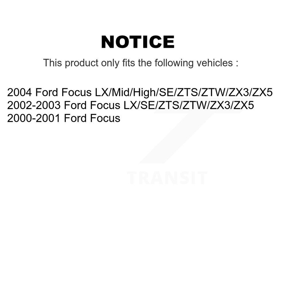 Front Coated Disc Brake Rotors Pair For Ford Focus KG-100071