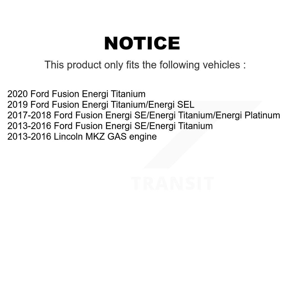 Front Coated Disc Brake Rotors Pair For Ford Fusion Lincoln MKZ KG-100105