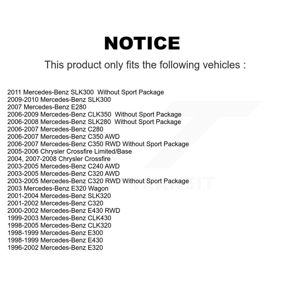 Front Coated Disc Brake Rotors Pair For Mercedes-Benz E320 CLK320 C240 Chrysler Crossfire CLK350 C320 C280 CLK430 E430 SLK320 SLK280 E300 SLK300 C350 E280 KG-100164