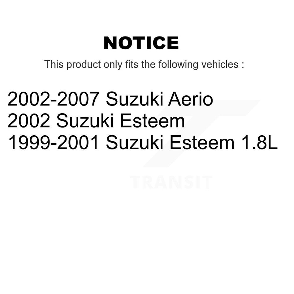 Front Coated Disc Brake Rotors Pair For Suzuki Aerio Esteem KG-100181