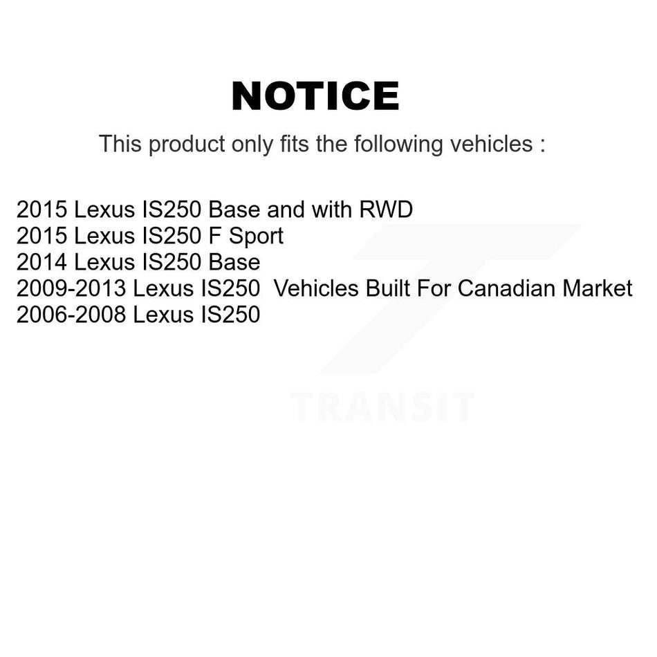 Front Coated Disc Brake Rotors Pair For Lexus IS250 KG-100260