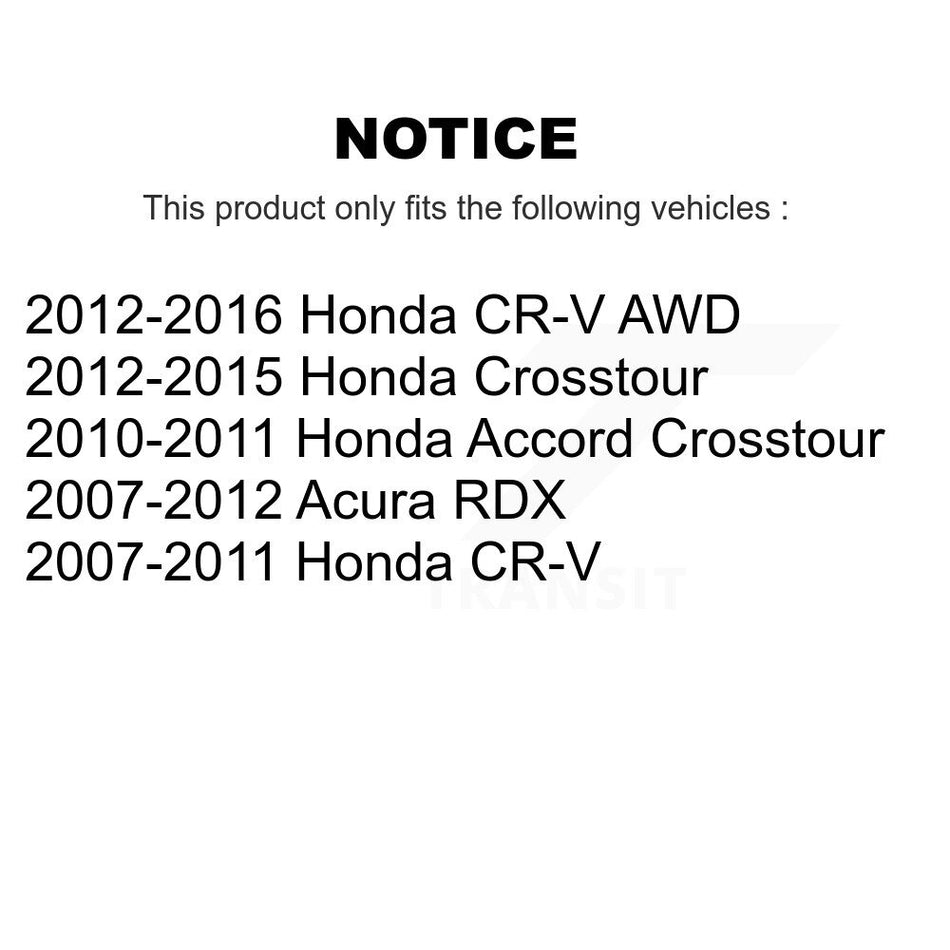Front Coated Disc Brake Rotors Pair For Honda CR-V Acura RDX Crosstour Accord KG-100263