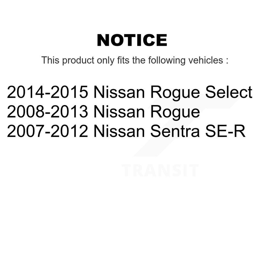 Front Coated Disc Brake Rotors Pair For Nissan Rogue Sentra Select KG-100291