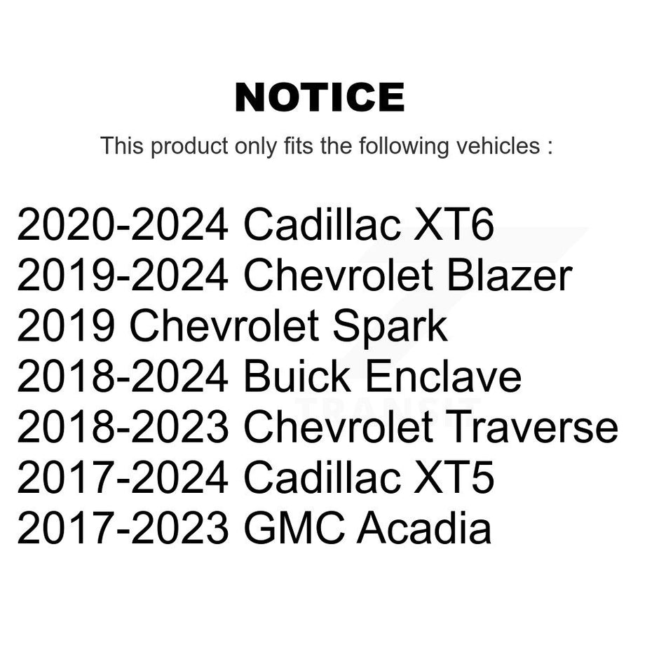 Rear Coated Disc Brake Rotors Pair For Chevrolet Traverse GMC Acadia Cadillac XT5 Buick Enclave Blazer Spark XT6 KG-100422