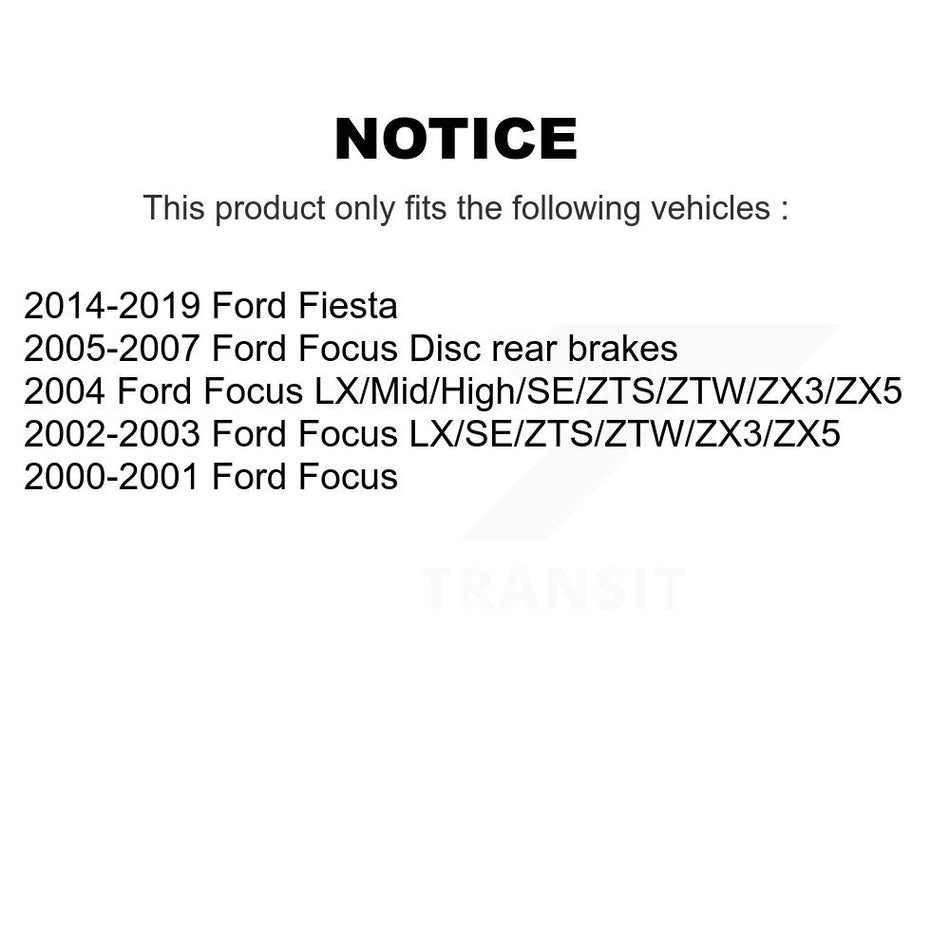 Rear Coated Disc Brake Rotors Pair For Ford Focus Fiesta KG-100431