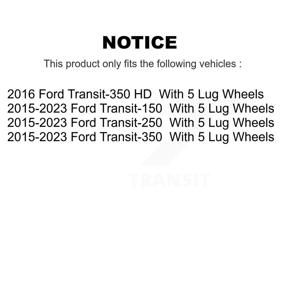 Rear Coated Disc Brake Rotors Pair For Ford Transit-250 Transit-350 Transit-150 HD With 5 Lug Wheels KG-100459