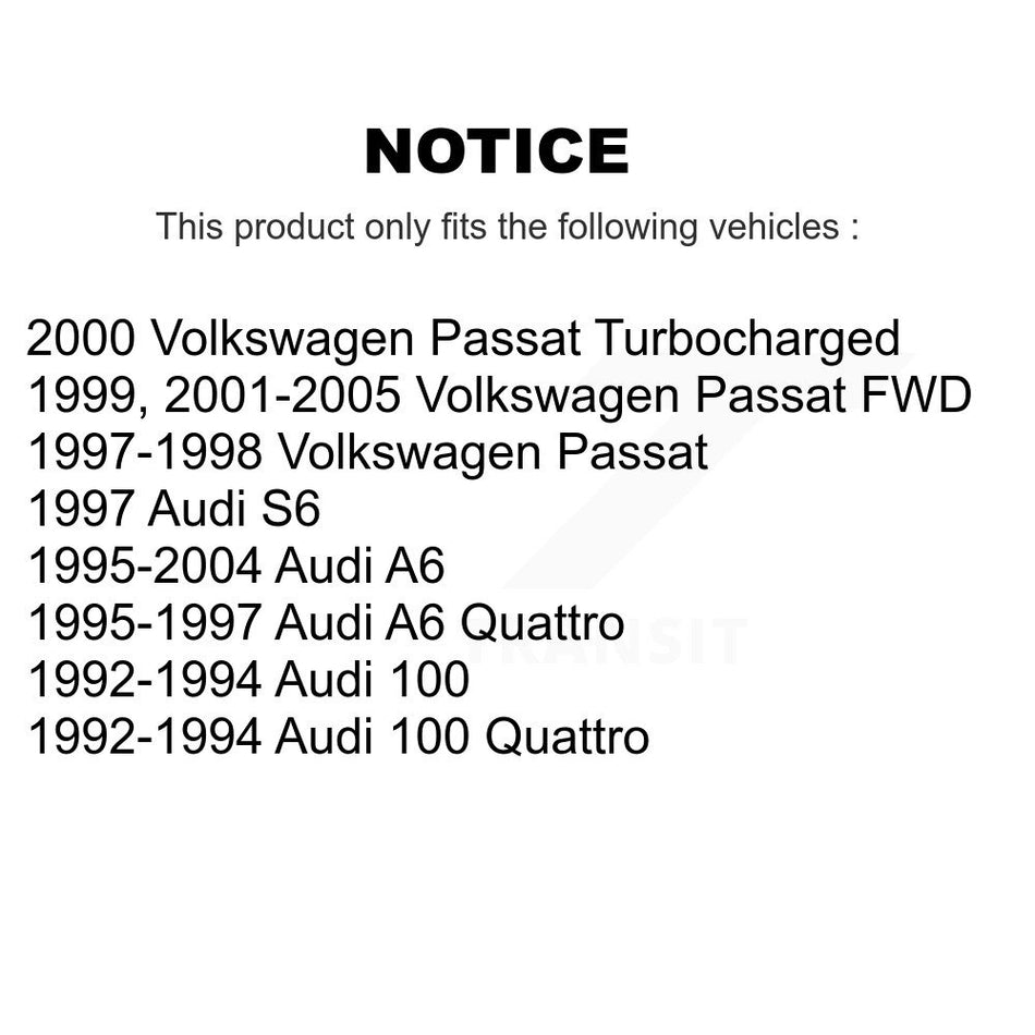 Rear Coated Disc Brake Rotors Pair For Volkswagen Passat Audi A6 Quattro 100 S6 KG-100497