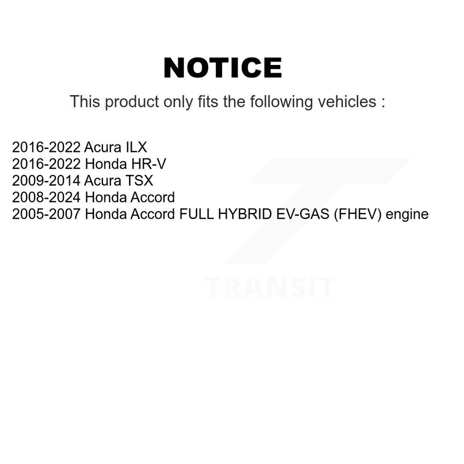 Rear Coated Disc Brake Rotors Pair For Honda Accord HR-V Acura TSX ILX KG-100593