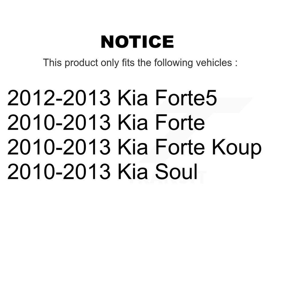 Rear Coated Disc Brake Rotors Pair For Kia Soul Forte Koup Forte5 KG-100621