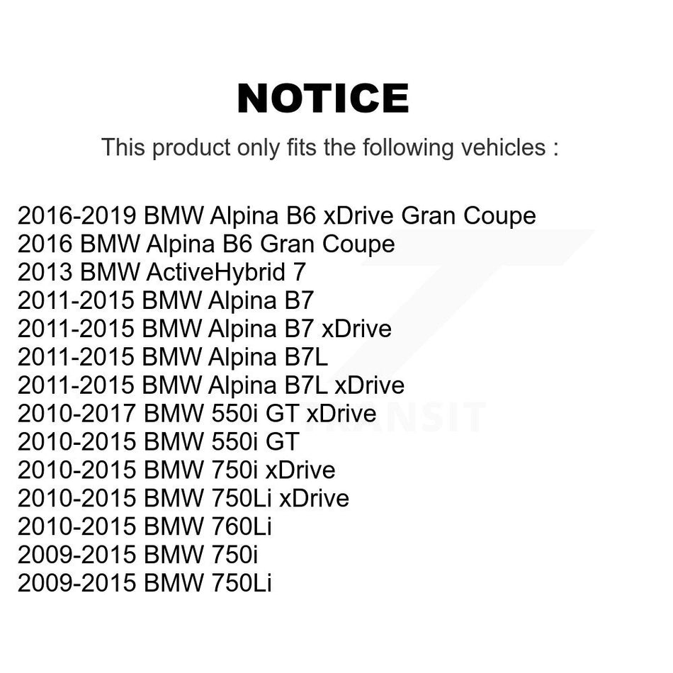 Rear Coated Disc Brake Rotors Pair For BMW 750Li xDrive 750i 550i GT Alpina B7 B6 Gran Coupe 760Li B7L ActiveHybrid 7 KG-100631