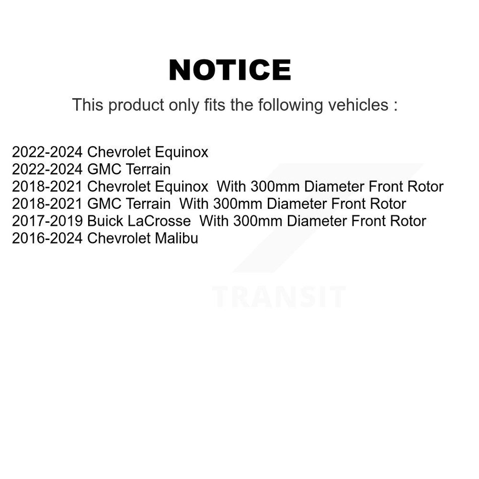 Front Rear Coated Disc Brake Rotors Kit For Chevrolet Equinox Malibu GMC Terrain Buick LaCrosse KG-100751