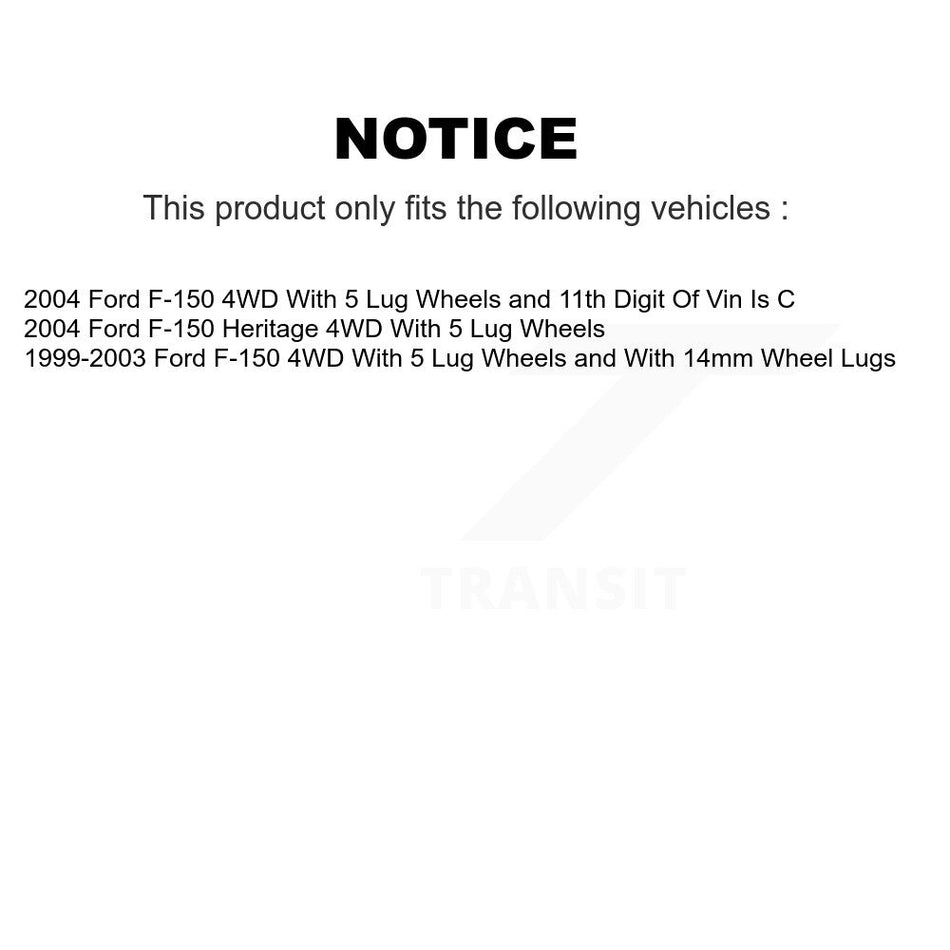 Front Rear Coated Disc Brake Rotors Kit For Ford F-150 Heritage 4WD KG-100759