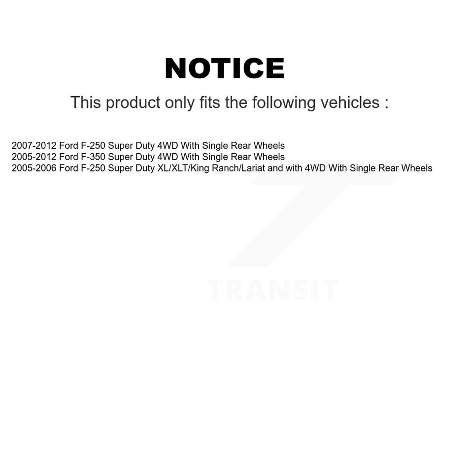 Front Rear Coated Disc Brake Rotors Kit For Ford F-250 Super Duty F-350 KG-100776