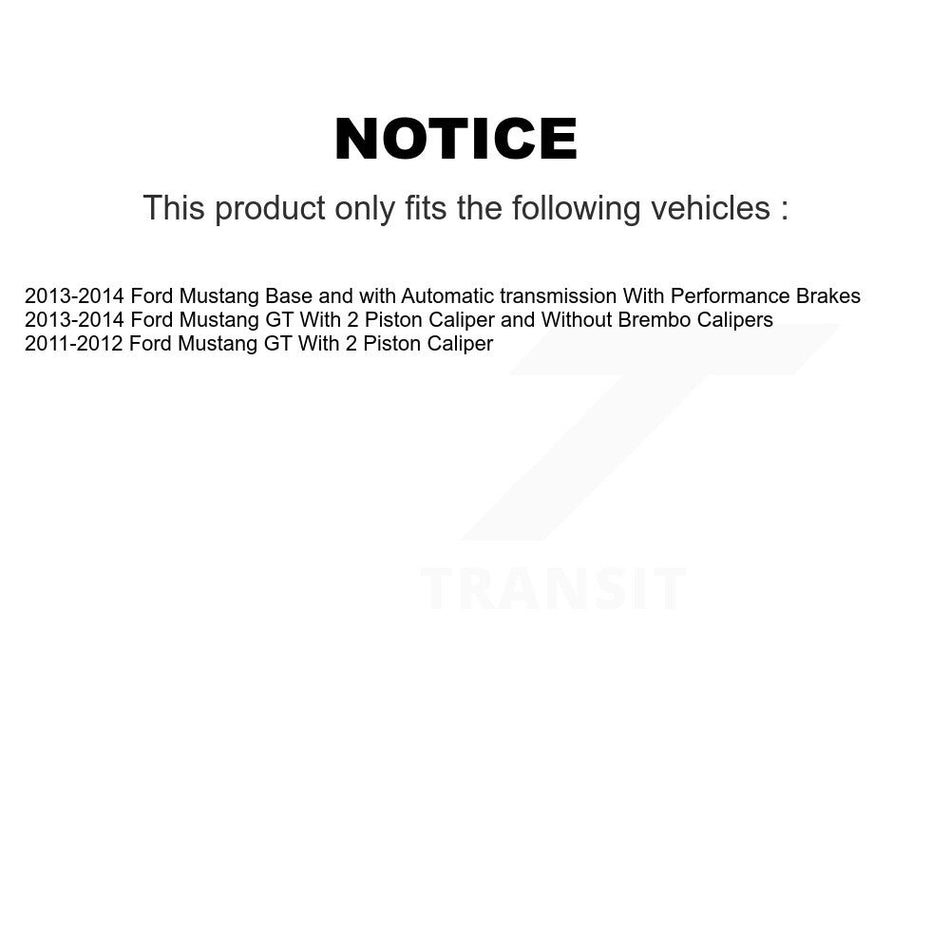 Front Rear Coated Disc Brake Rotors Kit For Ford Mustang KG-100799
