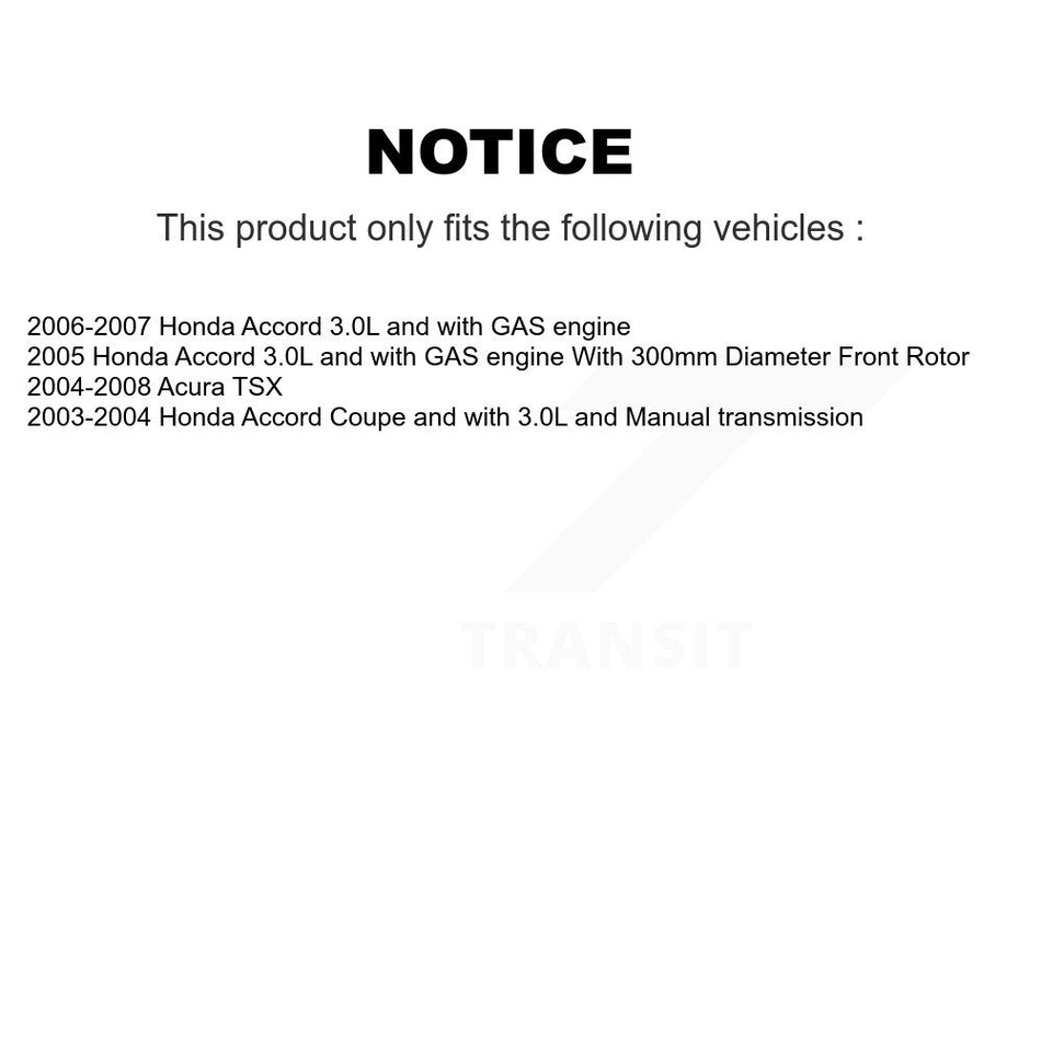 Front Rear Coated Disc Brake Rotors Kit For Honda Accord Acura TSX KG-100893