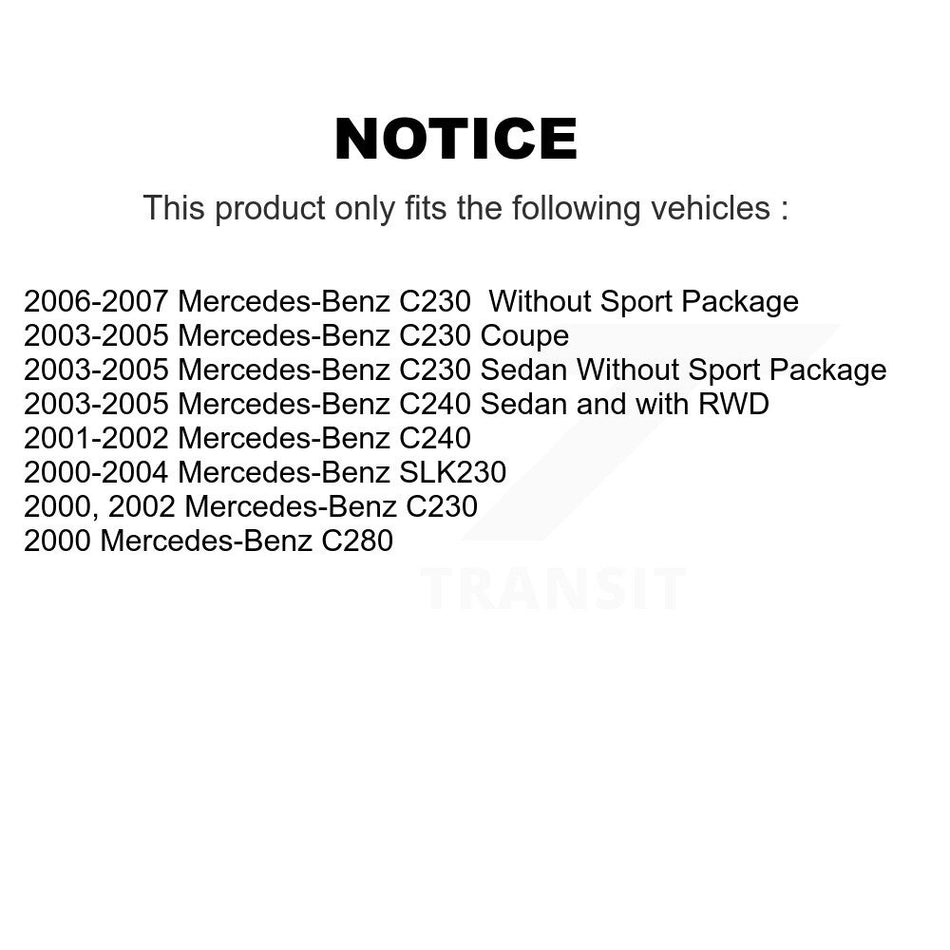 Front Rear Coated Disc Brake Rotors Kit For Mercedes-Benz C230 C240 SLK230 C280 KG-100930