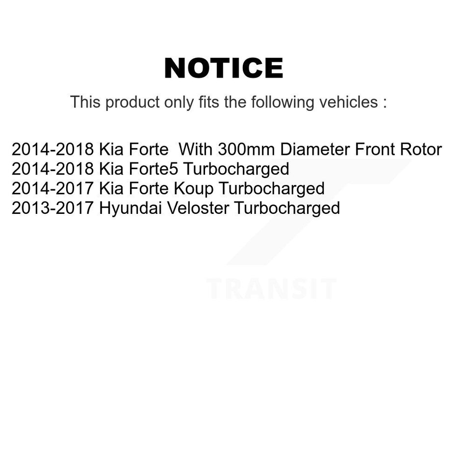 Front Rear Coated Disc Brake Rotors Kit For Kia Forte Hyundai Veloster Forte5 Koup KG-101022