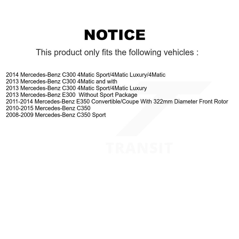 Front Rear Coated Disc Brake Rotors Kit For Mercedes-Benz E350 C300 C350 KG-101132