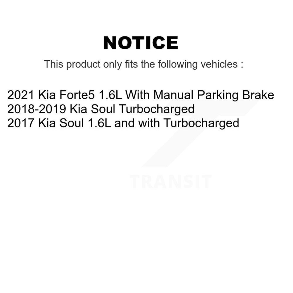 Front Rear Coated Disc Brake Rotors Kit For Kia Soul Forte KG-101195