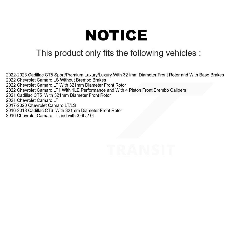 Front Rear Coated Disc Brake Rotors Kit For Chevrolet Camaro Cadillac CT5 KG-101233