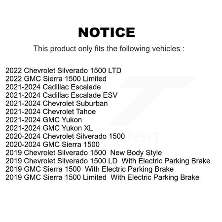 Rear Coat Brake Rotors Pair For GMC Chevrolet Silverado 1500 Sierra Limited Yukon Tahoe XL KG-101352