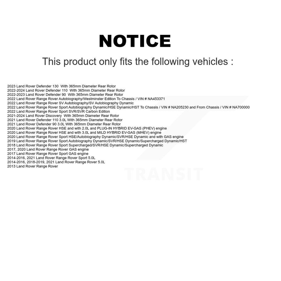 Rear Coated Disc Brake Rotors Pair For Land Rover Range Sport Discovery Defender 90 110 KG-101366