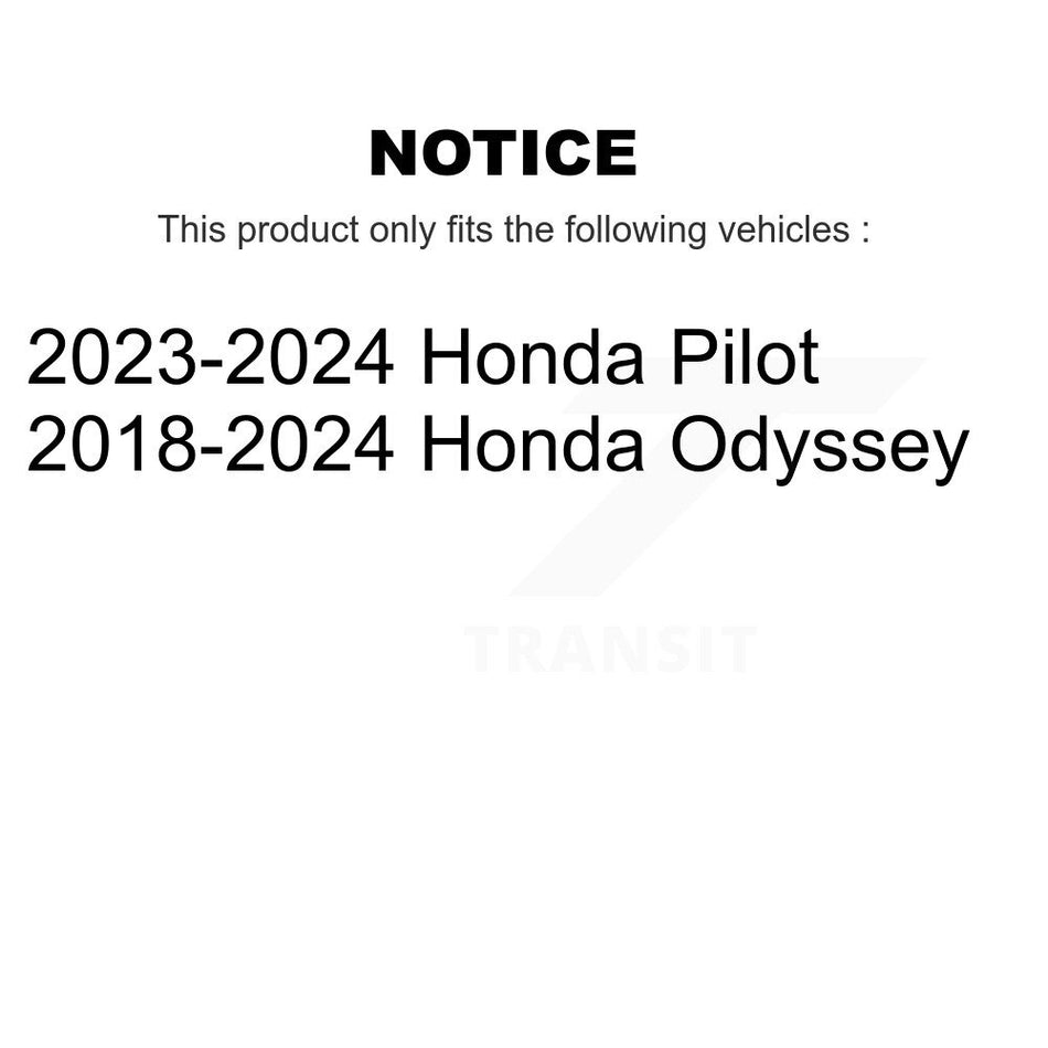 Rear Coated Disc Brake Rotors Pair For 2018-2023 Honda Odyssey KG-101373