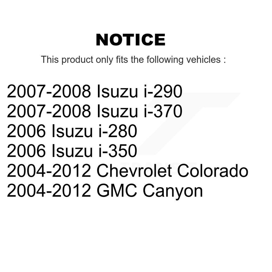 Rear Coated Brake Drums Pair For Chevrolet Colorado GMC Canyon Isuzu i-290 i-280 i-370 i-350 KG-101414