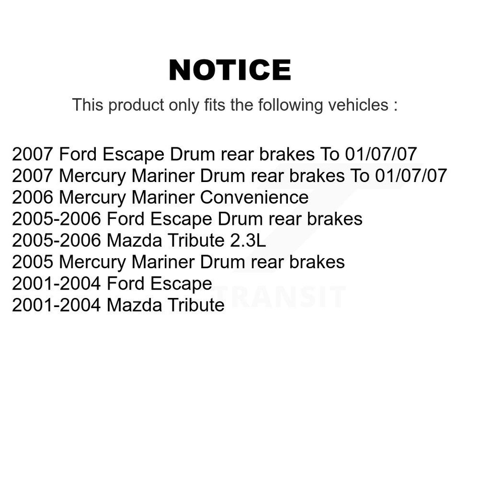 Front Rear Disc Brake Rotors Drums Kit For Ford Escape Mazda Tribute Mercury Mariner KG-101439