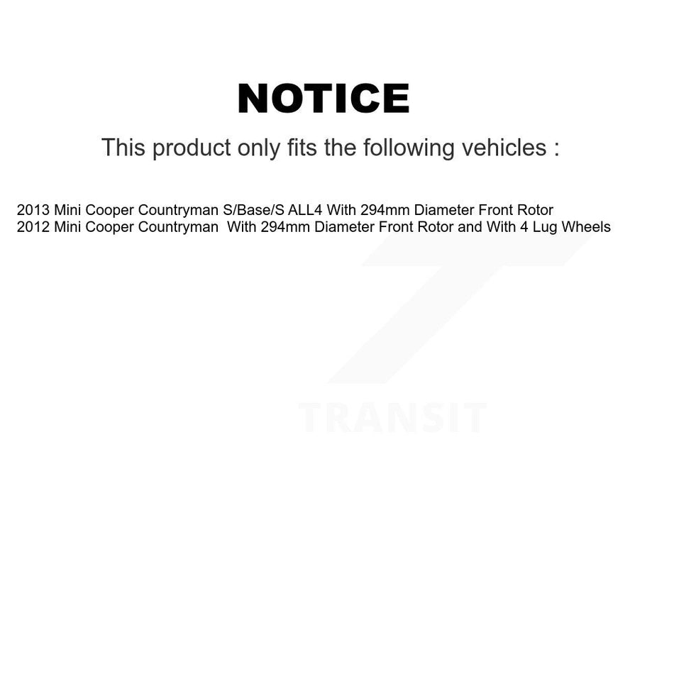Front Rear Coated Disc Brake Rotors Kit For Mini Cooper Countryman KG-101507
