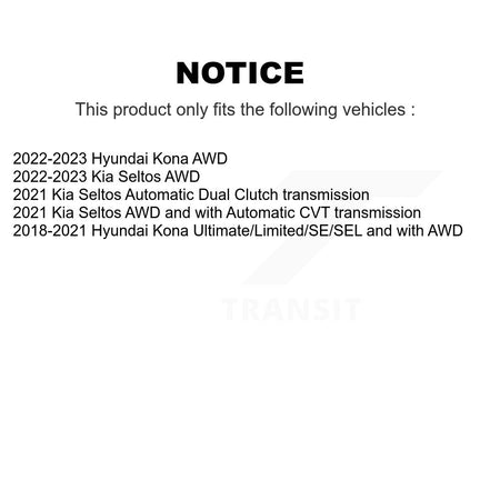 Rear Coated Disc Brake Rotors Pair For Hyundai Kona Kia Seltos KG-101641