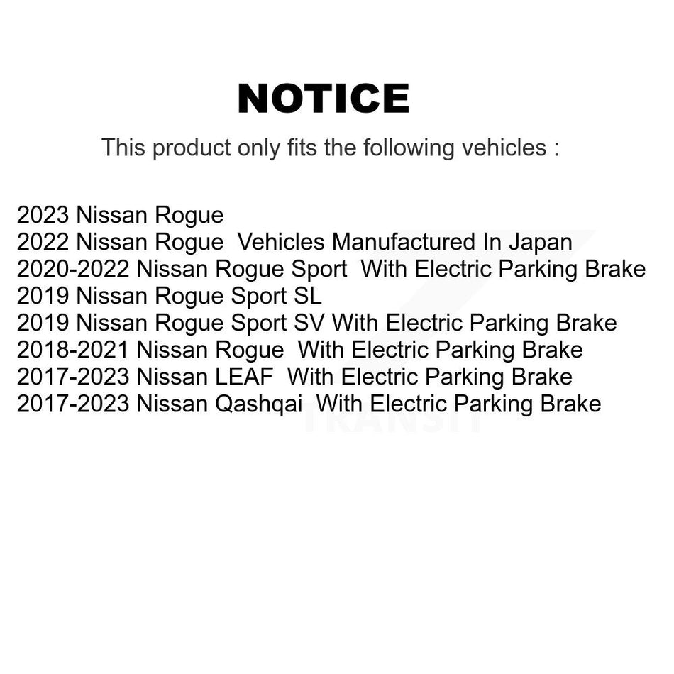 Rear Coated Disc Brake Rotors Pair For Nissan Rogue Sport LEAF Qashqai KG-101665