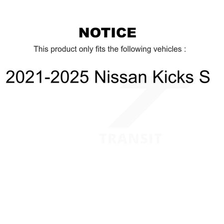 Front Rear Coated Disc Brake Rotors Kit For 2021-2025 Nissan Kicks S KG-101758
