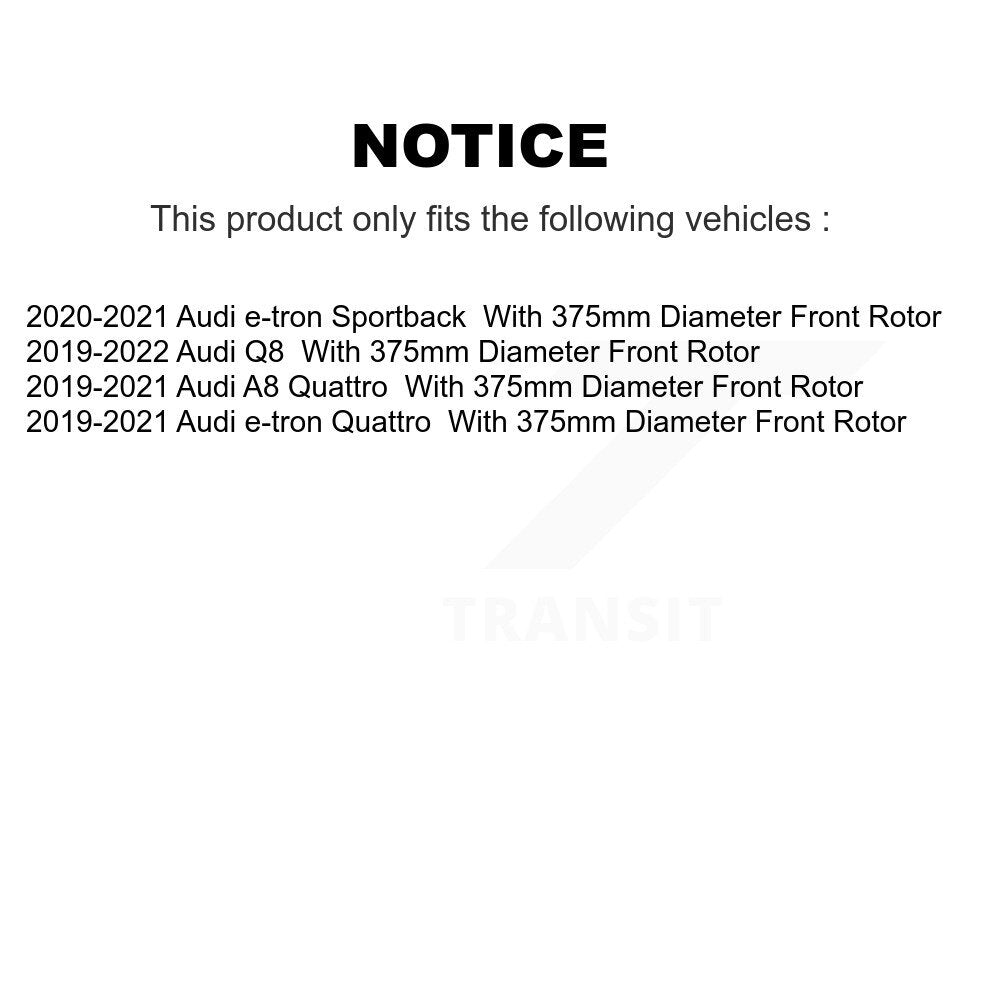 Front Rear Coated Disc Brake Rotors Kit For Audi Q8 e-tron Quattro Sportback A8 KG-101808