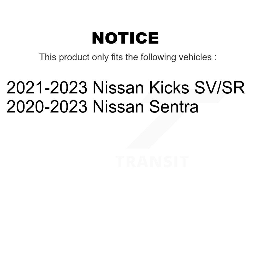 Front Coated Disc Brake Rotors Pair For Nissan Kicks Sentra KG-101851