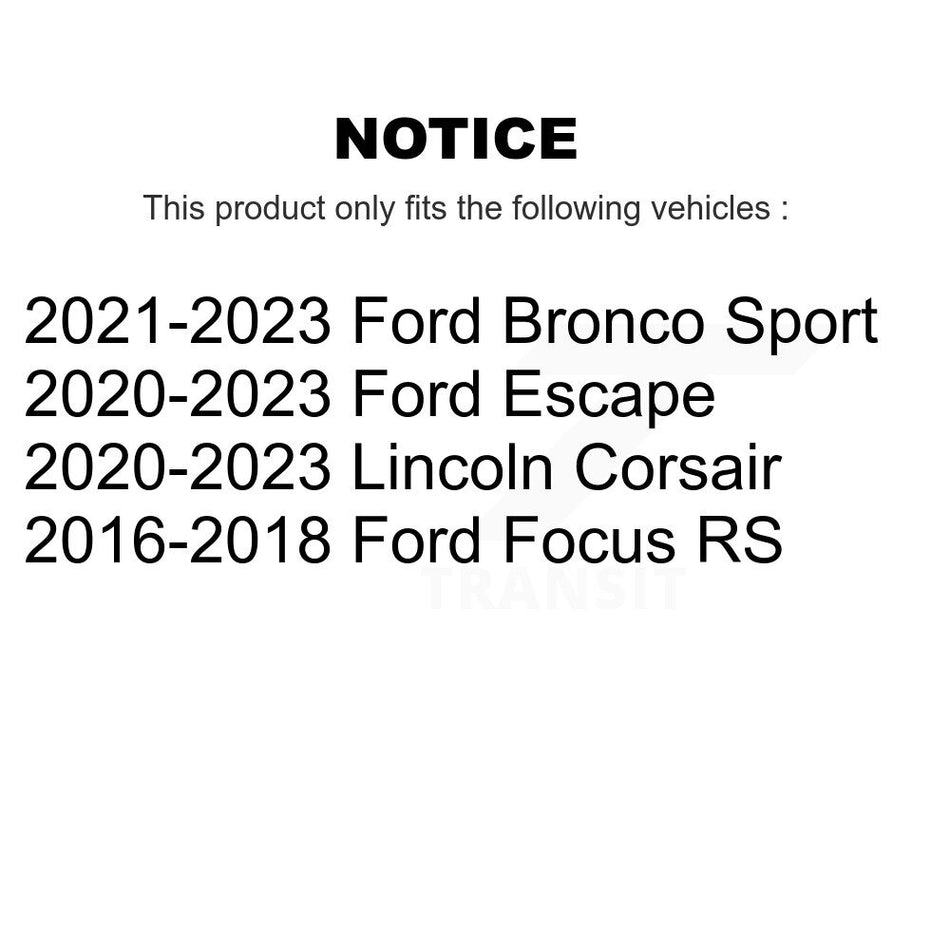 Rear Coated Disc Brake Rotors Pair For Ford Escape Bronco Sport Focus Lincoln Corsair KG-101866