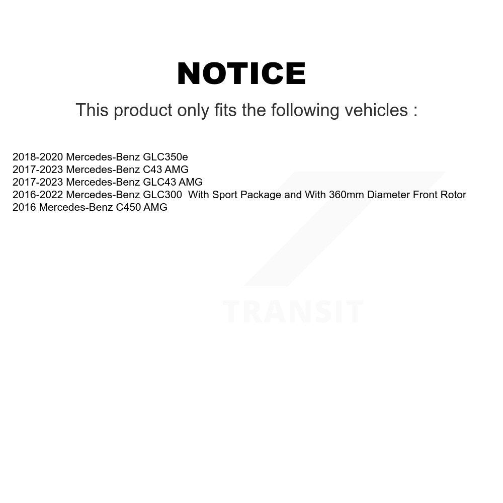 Front Rear Coated Disc Brake Rotor Kit For Mercedes-Benz GLC300 C43 AMG GLC43 C450 GLC350e KG-101892