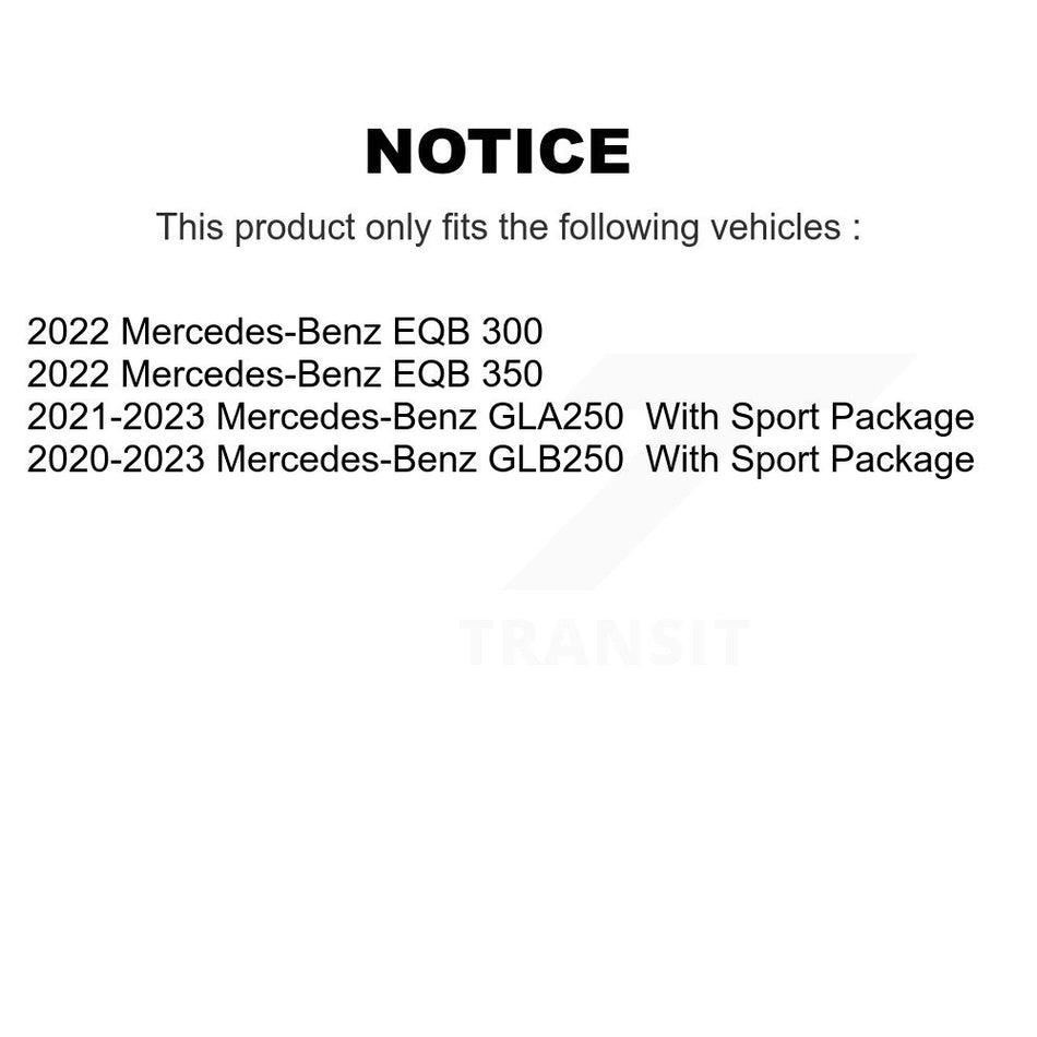 Front Rear Coated Disc Brake Rotors Kit For Mercedes-Benz GLB250 GLA250 EQB 350 300 KG-101896