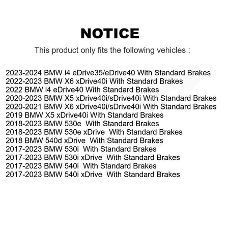 Front Coated Disc Brake Rotors Pair For BMW X5 i4 X6 530i xDrive 540i 530e 540d KG-101989