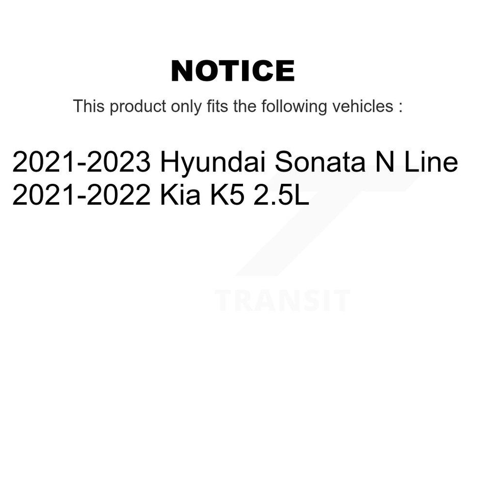 Rear Coated Disc Brake Rotors Pair For Hyundai Sonata Kia K5 KG-101996