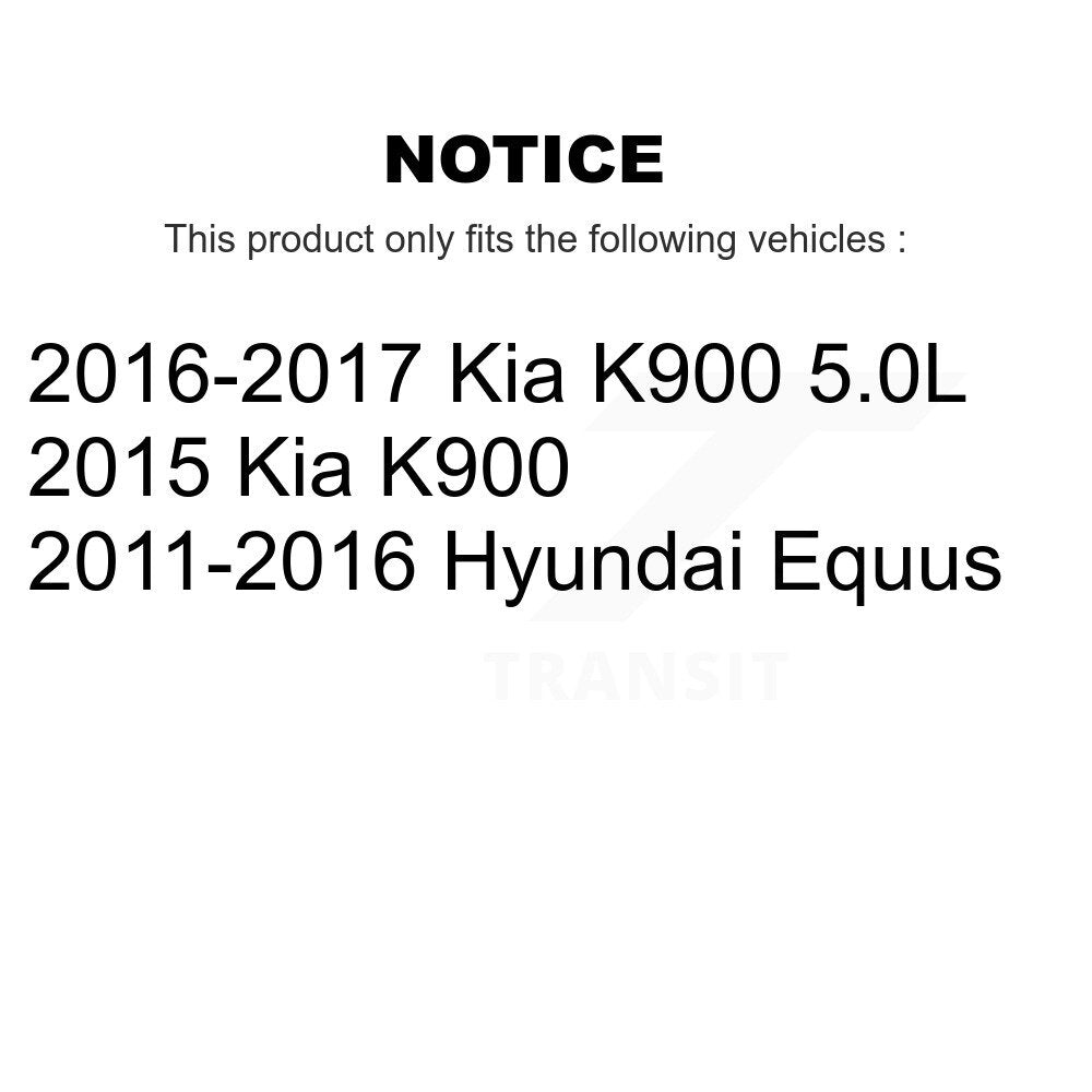 Rear Coated Disc Brake Rotors Pair For Hyundai Equus Kia K900 KG-102014