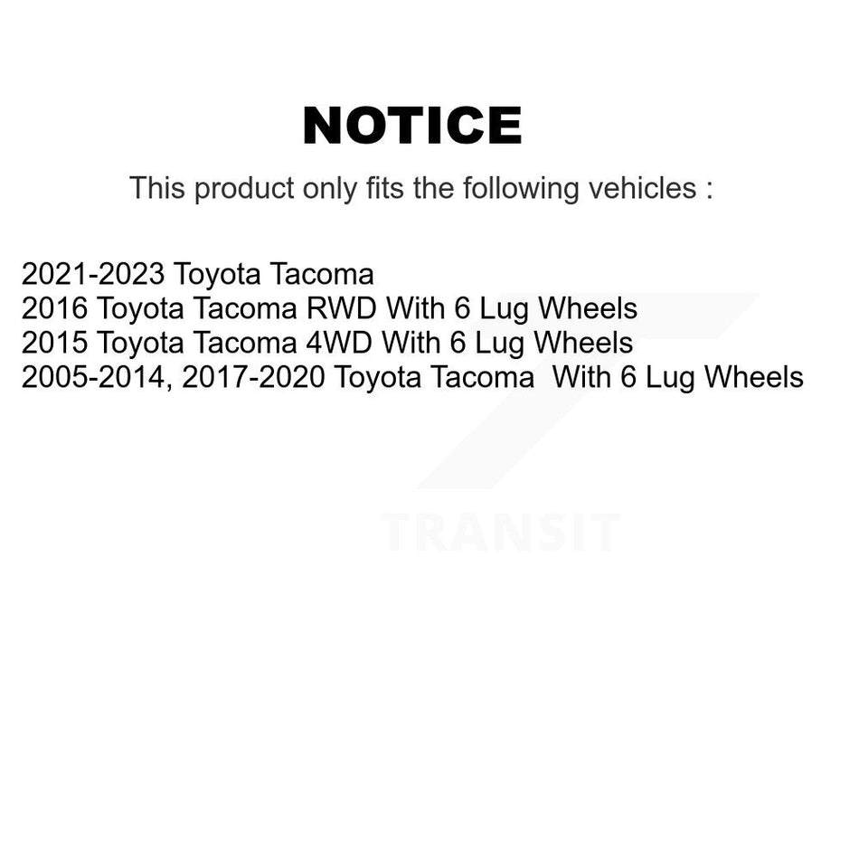 Front Rear Disc Brake Rotors Drums Kit For Toyota Tacoma KG-102036