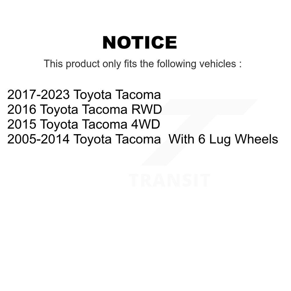 Rear Coated Brake Drums Pair For Toyota Tacoma KG-102042