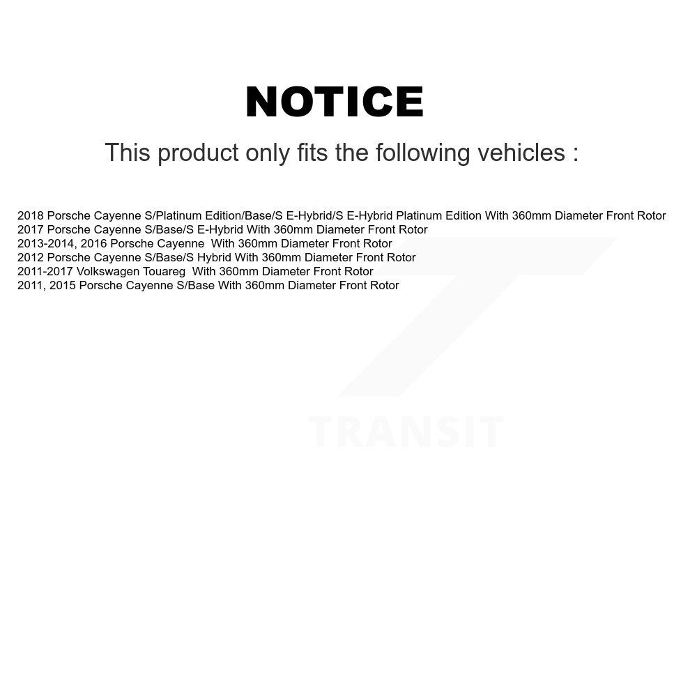 Front Rear Coated Disc Brake Rotor Hub Assembly Kit For Volkswagen Touareg Porsche Cayenne KG-102046