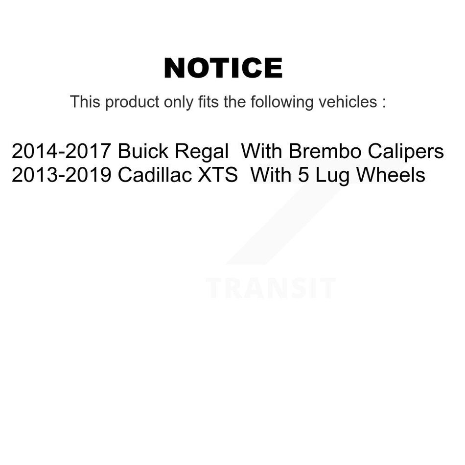 Front Coated Disc Brake Rotors And Semi-Metallic Pads Kit For Cadillac XTS Buick Regal KGA-100044