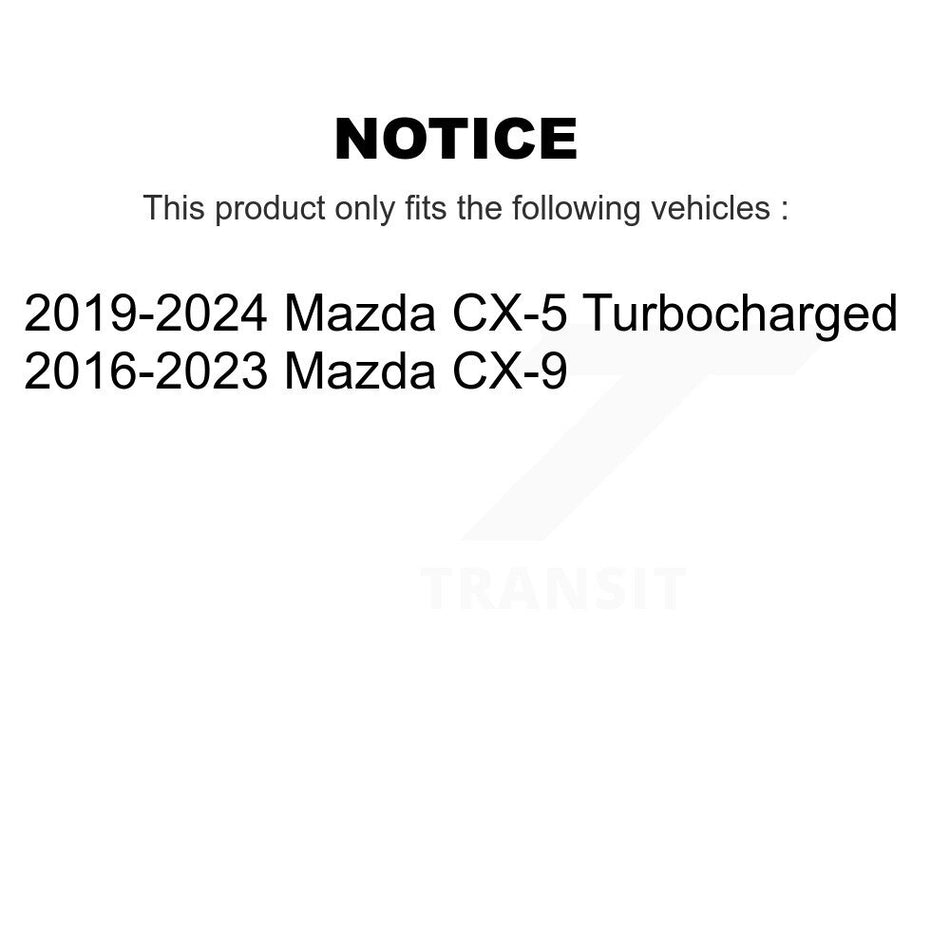 Front Coated Disc Brake Rotors And Ceramic Pads Kit For Mazda CX-5 CX-9 KGA-100134