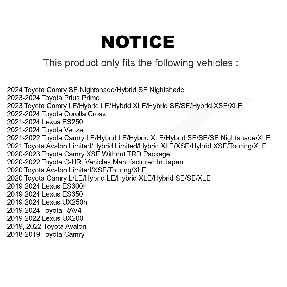 Front Coated Brake Rotors Ceramic Pad Kit For Toyota RAV4 Camry Corolla Cross Lexus Venza KGA-100160