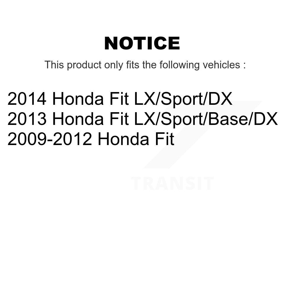 Front Coated Disc Brake Rotors And Ceramic Pads Kit For Honda Fit KGA-100167