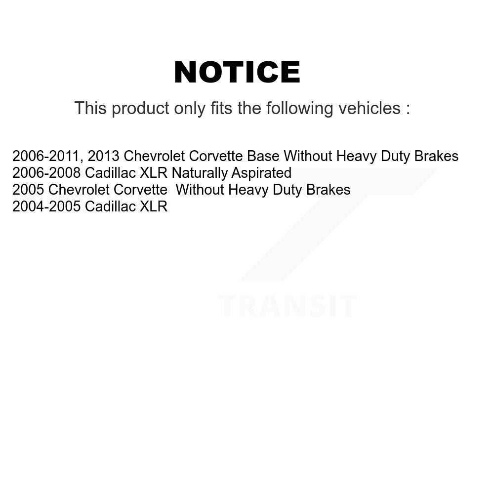 Front Coated Disc Brake Rotors And Ceramic Pads Kit For Chevrolet Corvette Cadillac XLR KGA-100182